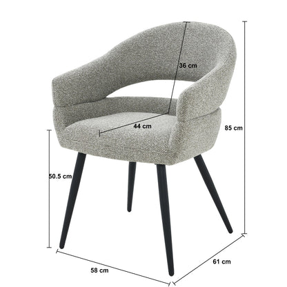 Eetkamerstoel Megan | Taupe Stof