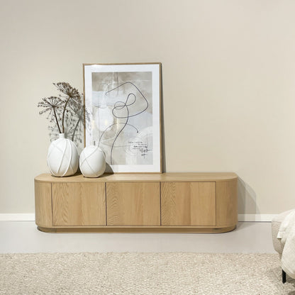 Tv-meubel Novero | Naturel Eiken fineer | Staand