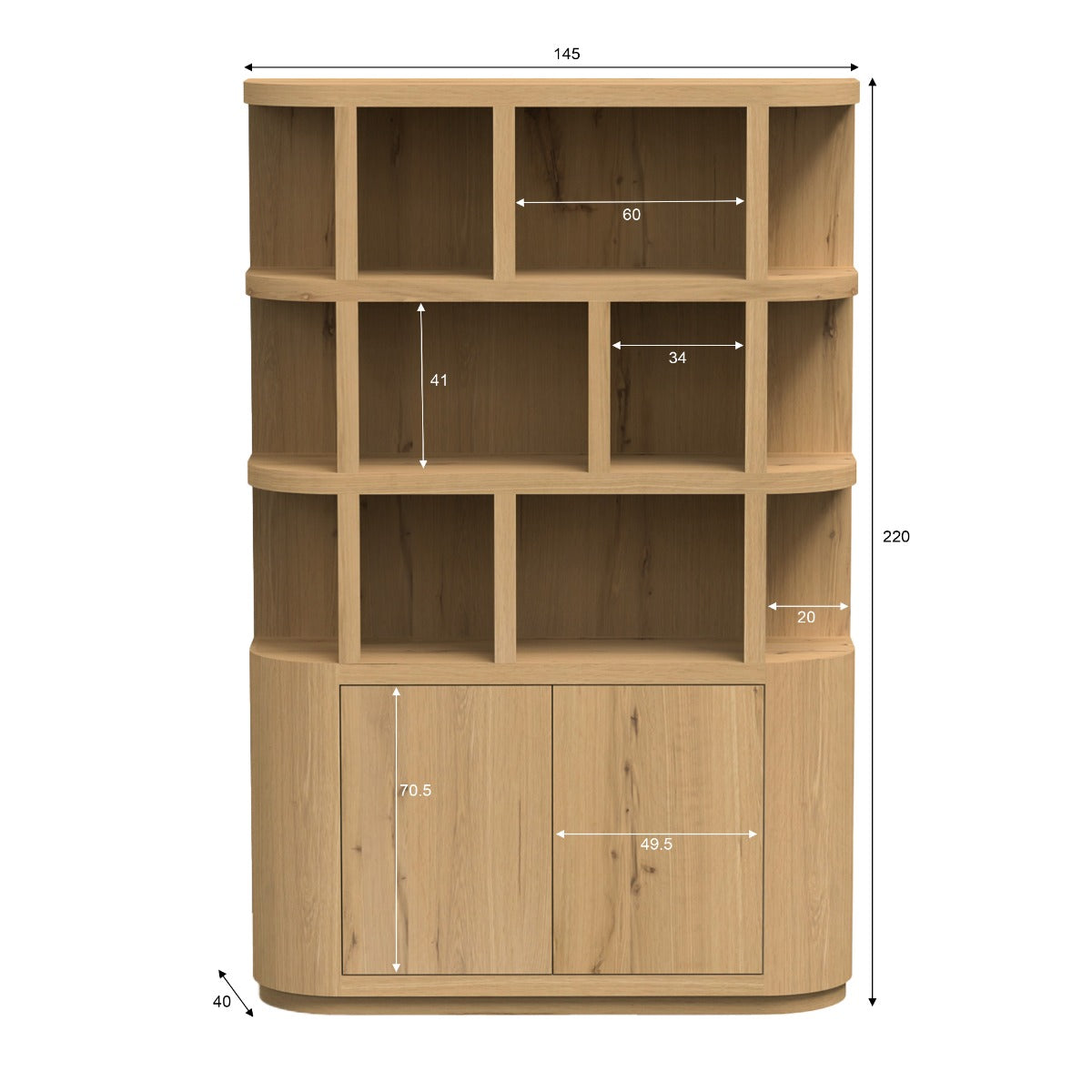 Boekenkast Novero | fineer
