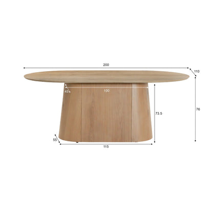 Eettafel Novero | Eiken fineer