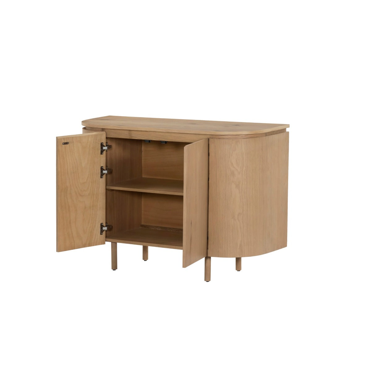 Dressoir Tobago naturel eiken fineer, detail van de functie