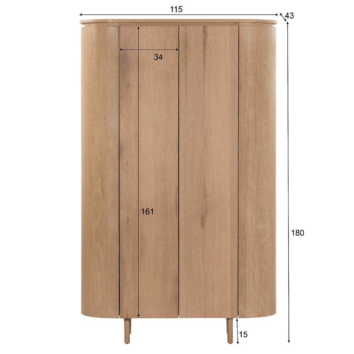 Opbergkast Tobago | Naturel Eiken fineer