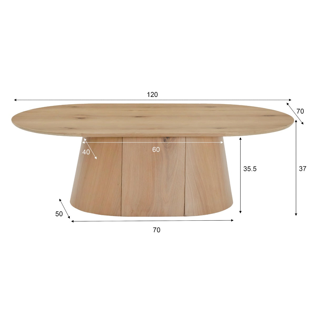 Salontafel Novero | Eiken fineer
