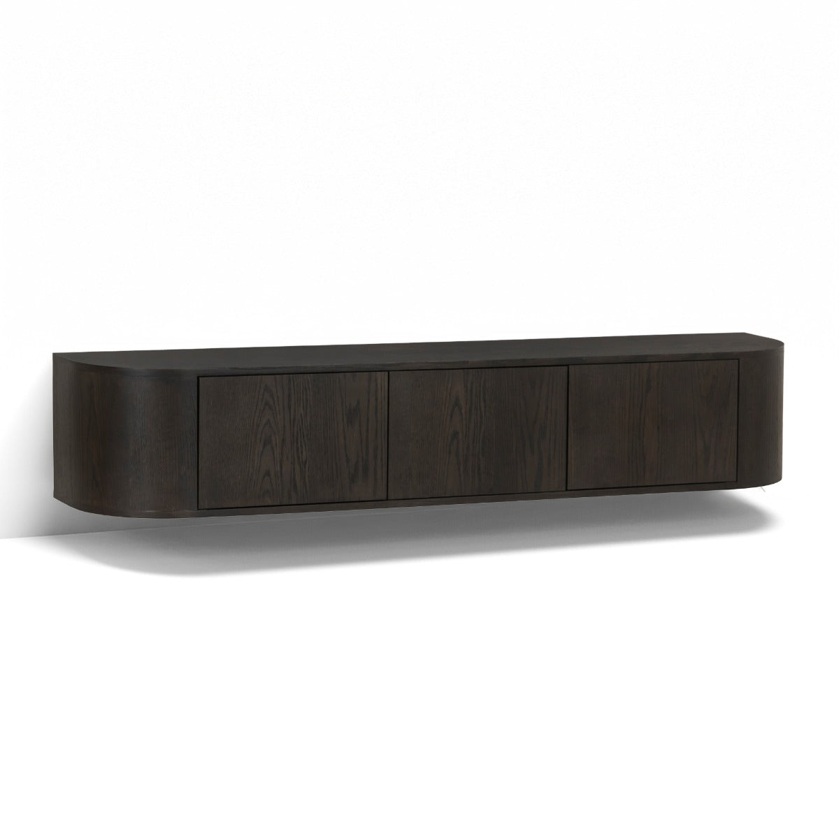 Tv-meubel Novero | Bruin Eiken fineer | zwevend