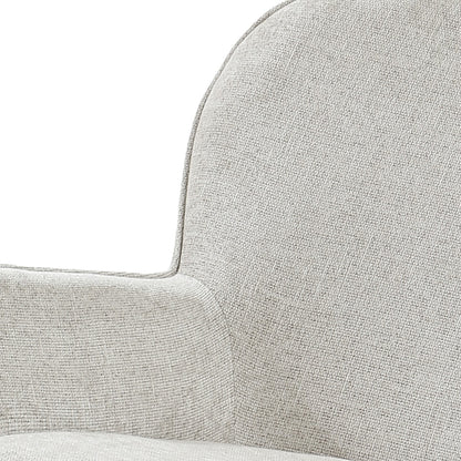 Fauteuil Sven beige stof, detail van het materiaal