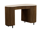 Bureau Dexter beige mangohout, vooraanzicht op witte achtergrond