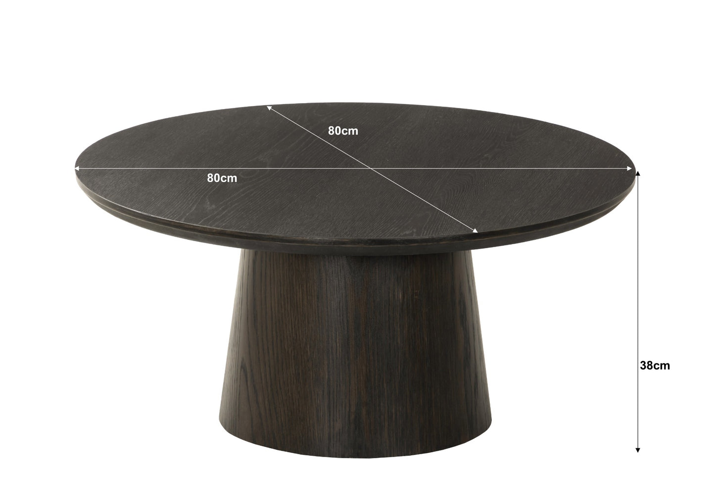 Salontafel Novero Rond | 80 cm | Espresso