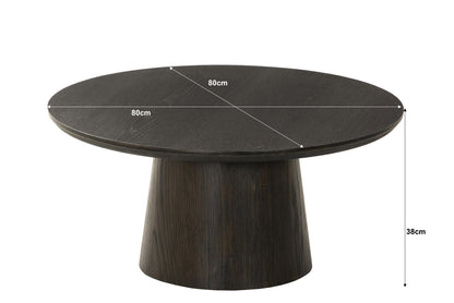 Salontafel Novero Rond | 80 cm | Espresso