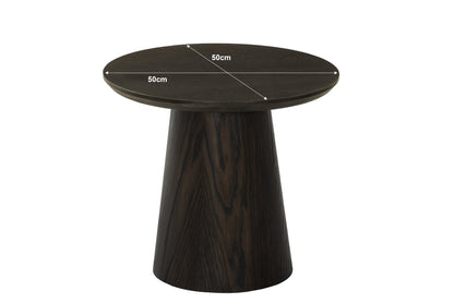 Bijzettafel Novero Rond | 50 cm | Espresso