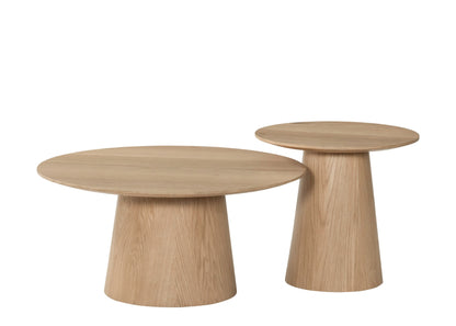 Salontafel Novero ( Rond )| 50 cm | Naturel Eiken fineer
