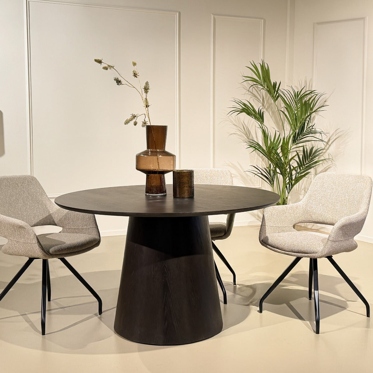 Eettafel Novero Rond | 130 cm | Espresso