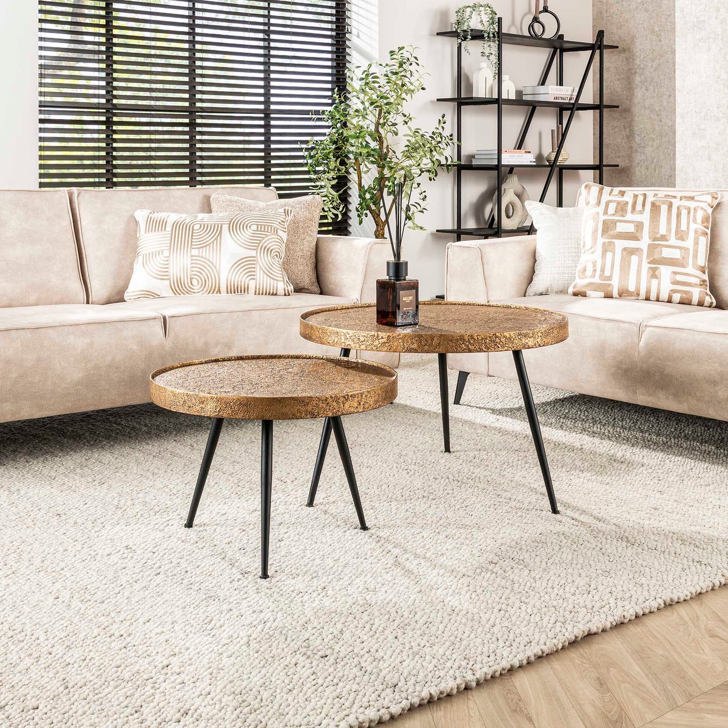 Salontafel set Metallic | Goud