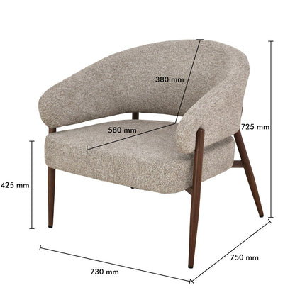 Fauteuil Hush | Grijze Stof
