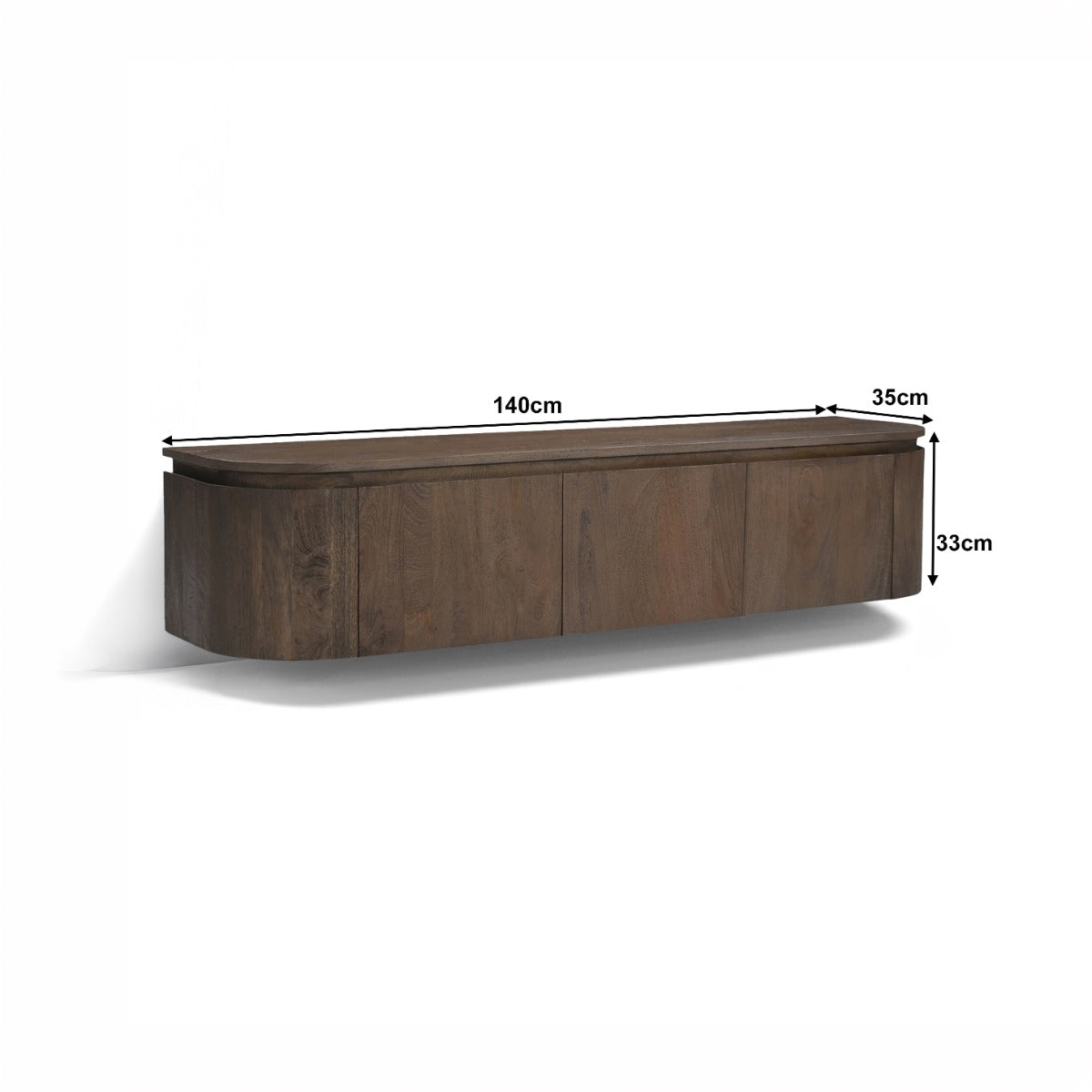 TV-Meubel Elvano | Zwevend | Bruin