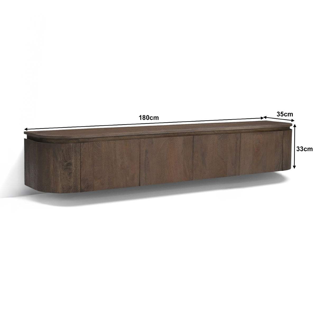 TV-Meubel Elvano | Zwevend | Bruin