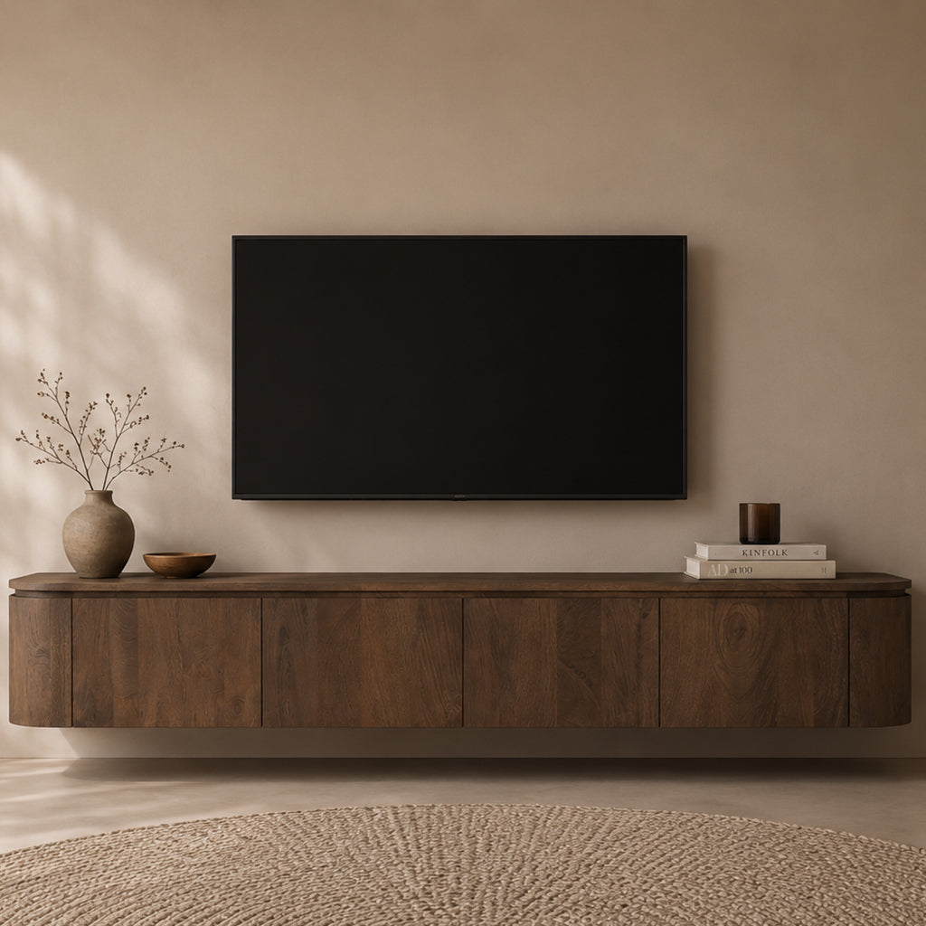 TV-Meubel Elvano | Zwevend | Bruin