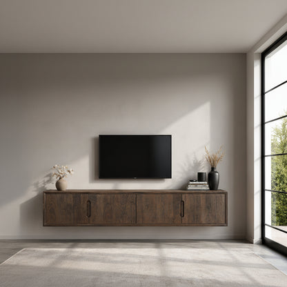 Tv-meubel Cortez | Zwevend | Bruin Mangohout