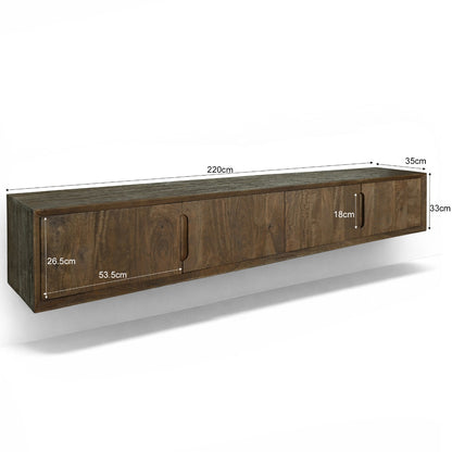 Tv-meubel Cortez | Zwevend | Bruin Mangohout