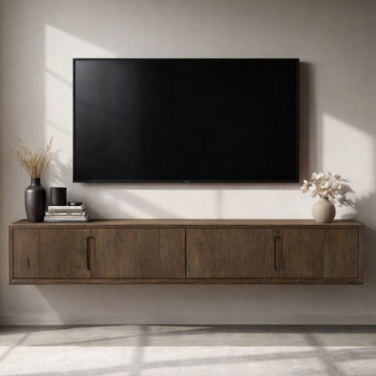 Tv-meubel Cortez | Zwevend | Bruin Mangohout