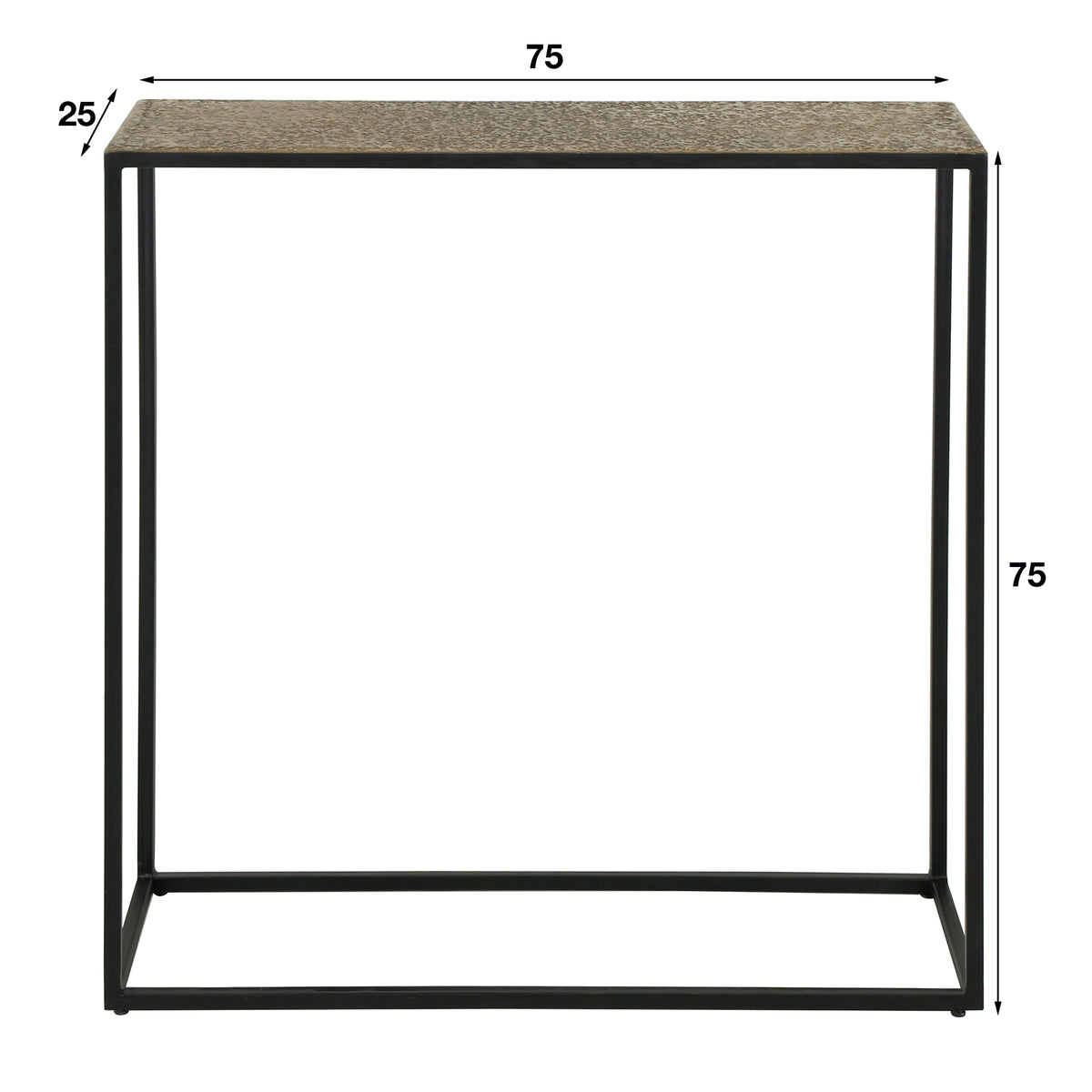 Haltafel Iron Metallic | Brons Antiek