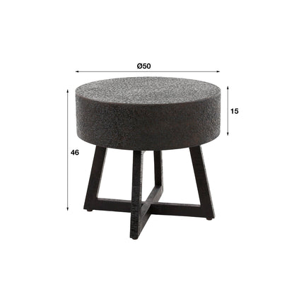 Salontafel Bulky Ferro | Ø50 | Zwart Metaal