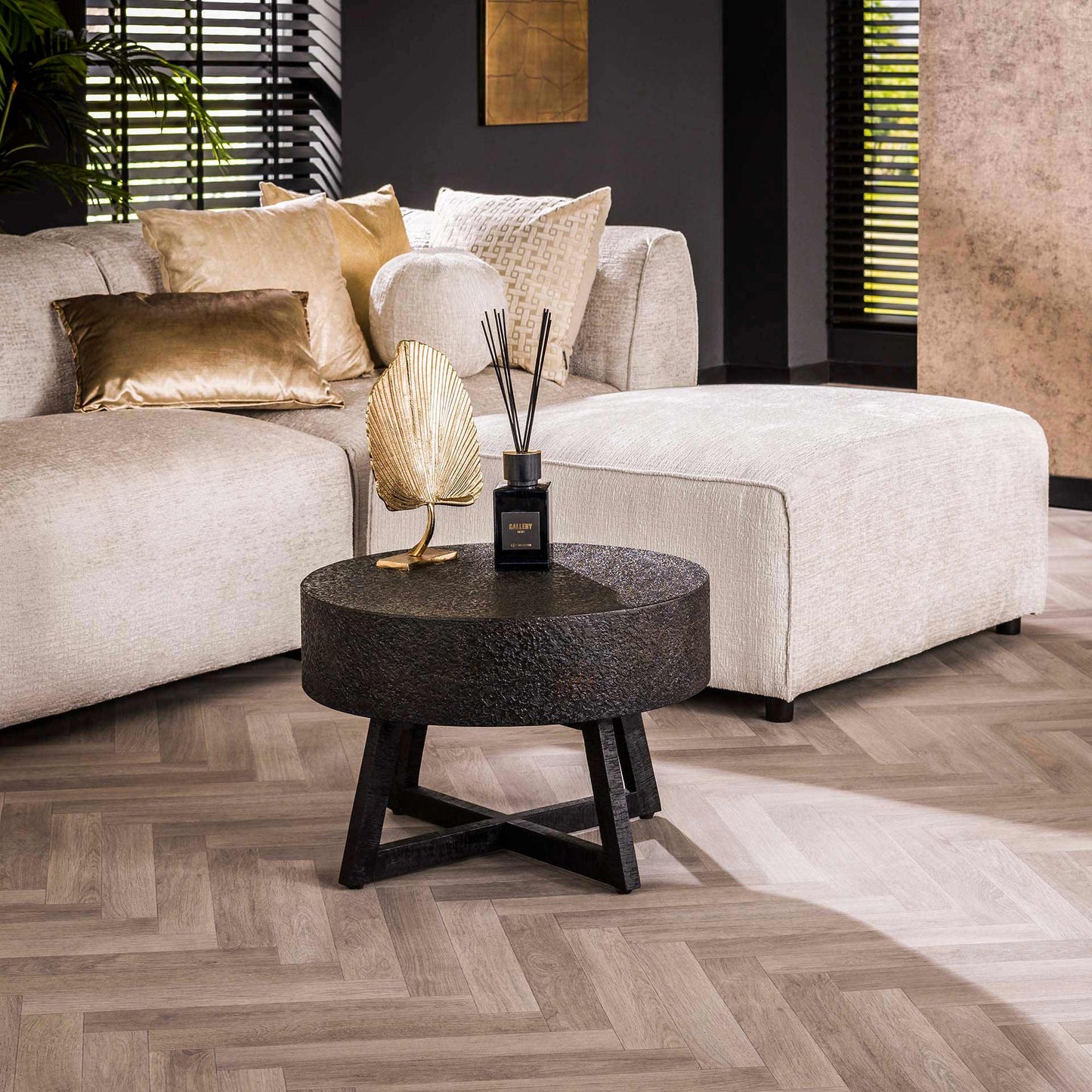 Salontafel Bulky Ferro | Ø60 | Zwart Metaal