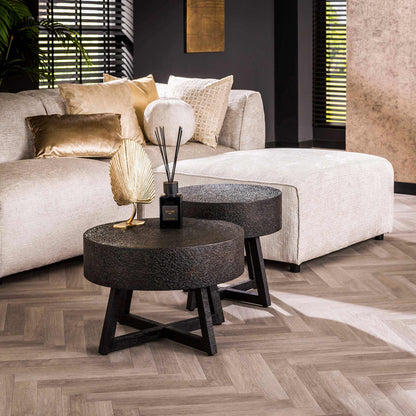 Salontafel Bulky Ferro | Ø60 | Zwart Metaal