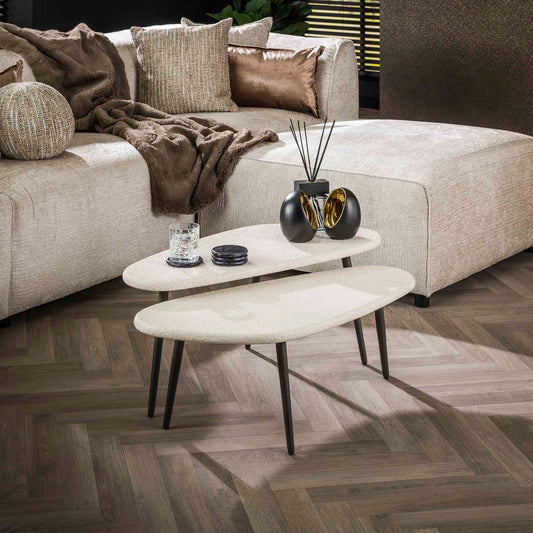 Salontafel Chloe | Set Van 2 | Wit Marmer