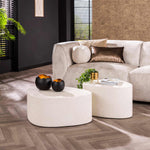 Salontafel Set Stone | Wit Marmer Composiet