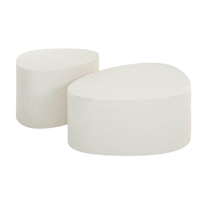 Salontafel Set Stone | Wit Marmer Composiet