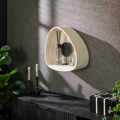 Wandschap Stone Druppel | 42 cm | Wit Marmer