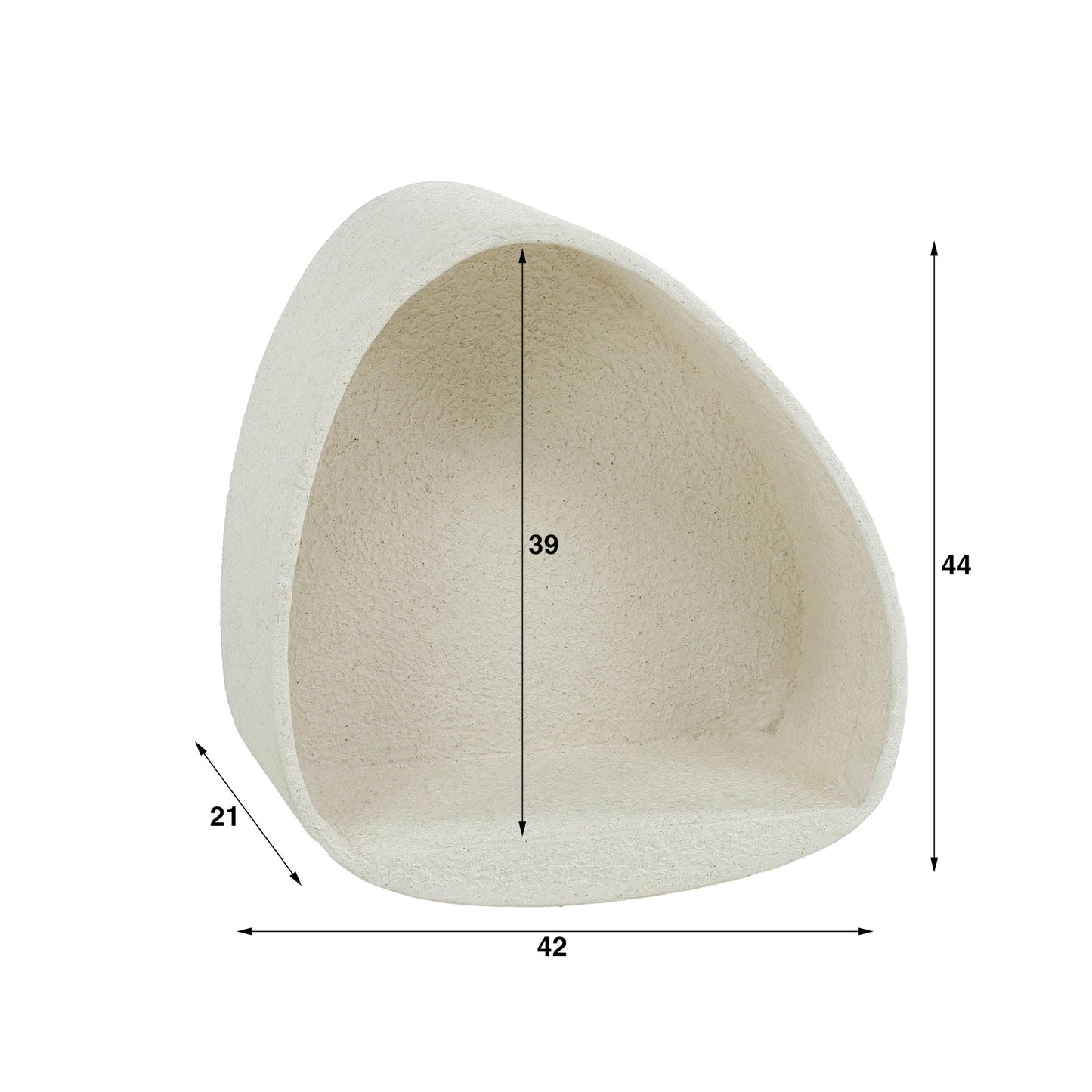 Wandschap Stone Druppel | Wit Marmer