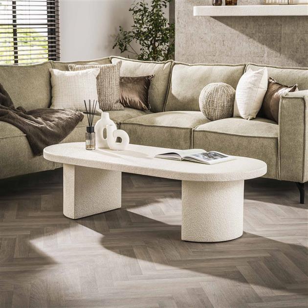 Salontafel Eloise | Marmer Composiet Wit