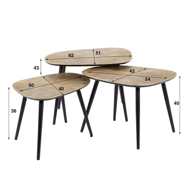 Salontafel Noa | Goud Metaal