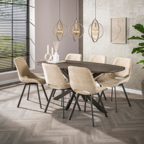Eettafel Cedar | Metaal Brons