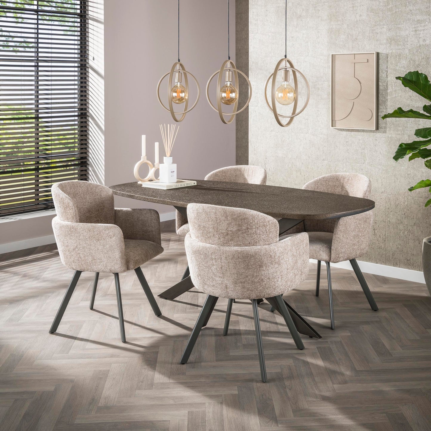 Eettafel Cedar | Metaal Brons