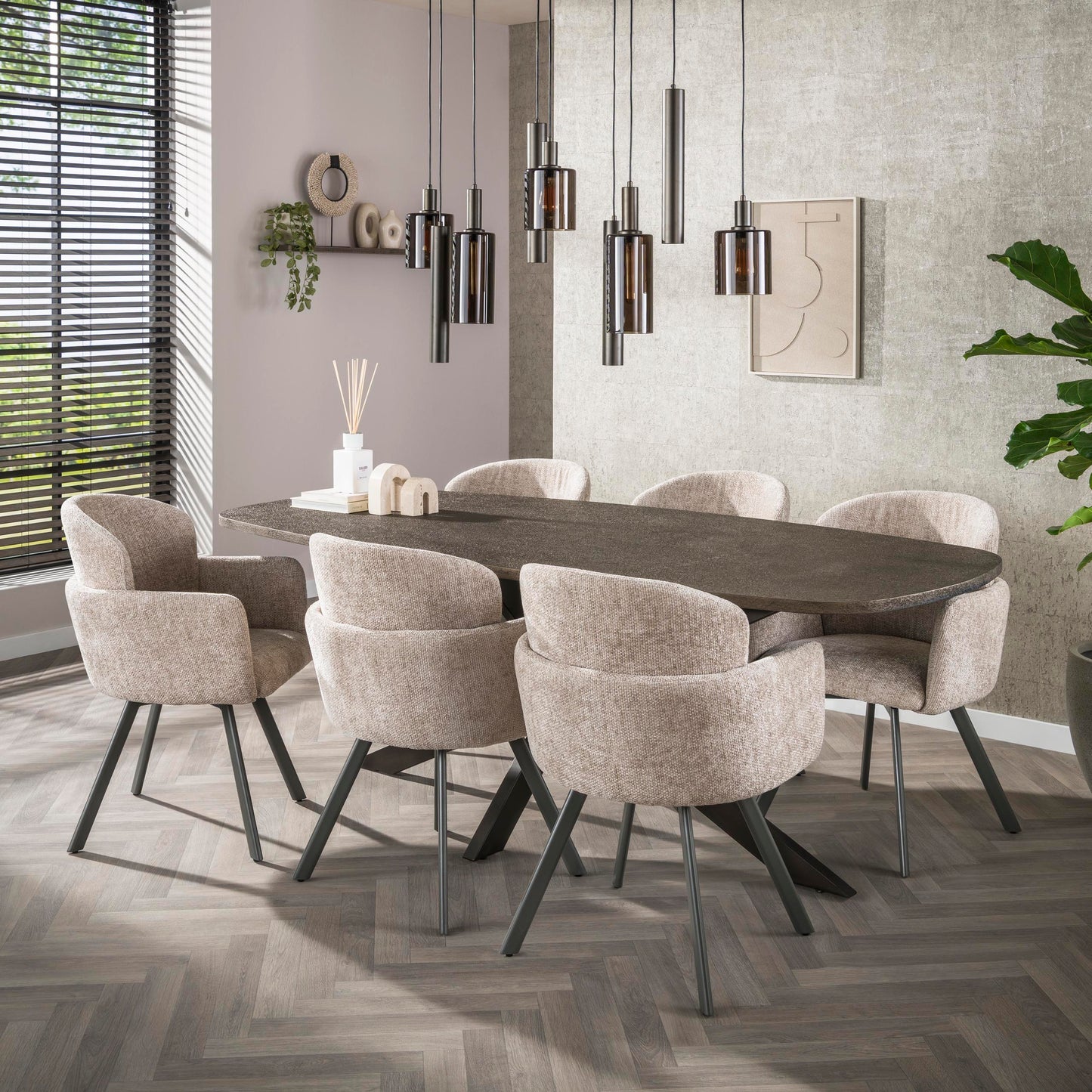 Eettafel Cedar | Metaal Brons