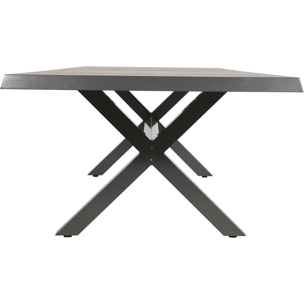 Tafel Castilla Met Kruispoot | Antraciet Keramiek