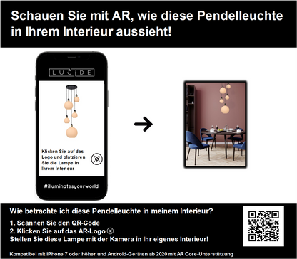 Hanglamp Julius | 5 Lampen | E27 | Opaal