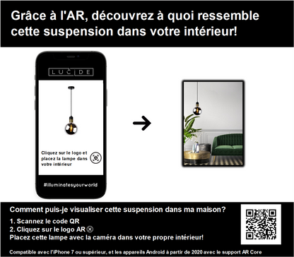 Hanglamp Julius |  Ø 20 cm | E27 | Fumé