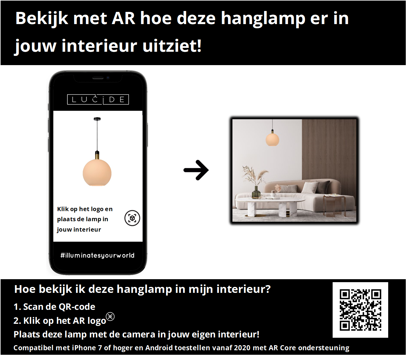 Hanglamp Julius | Ø | E27 | Opaal