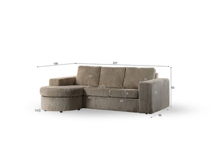 Hoekbank Tillia | Beige Tillia | Longchair L+R