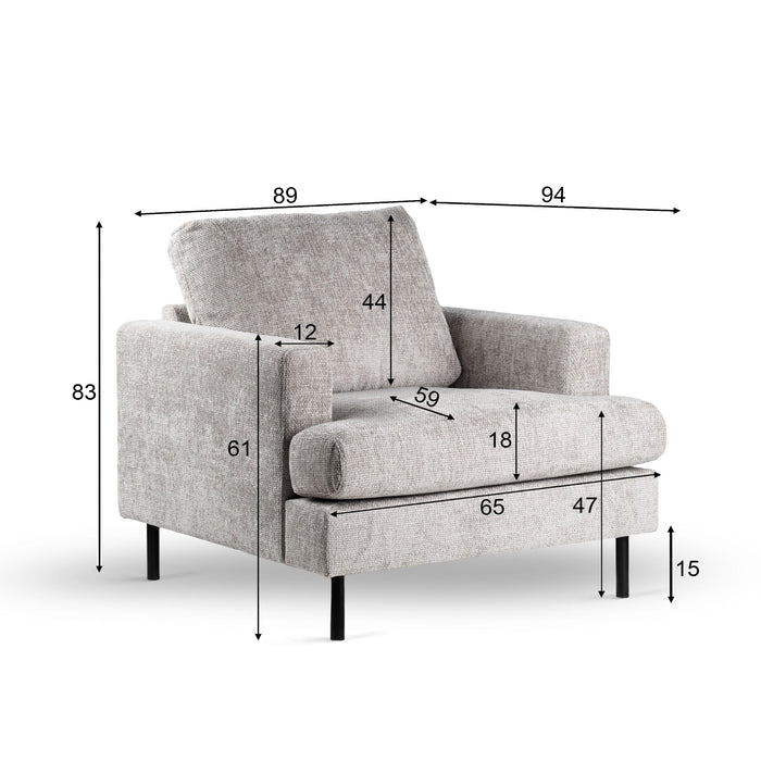 Fauteuil Chris | Champagne Haga