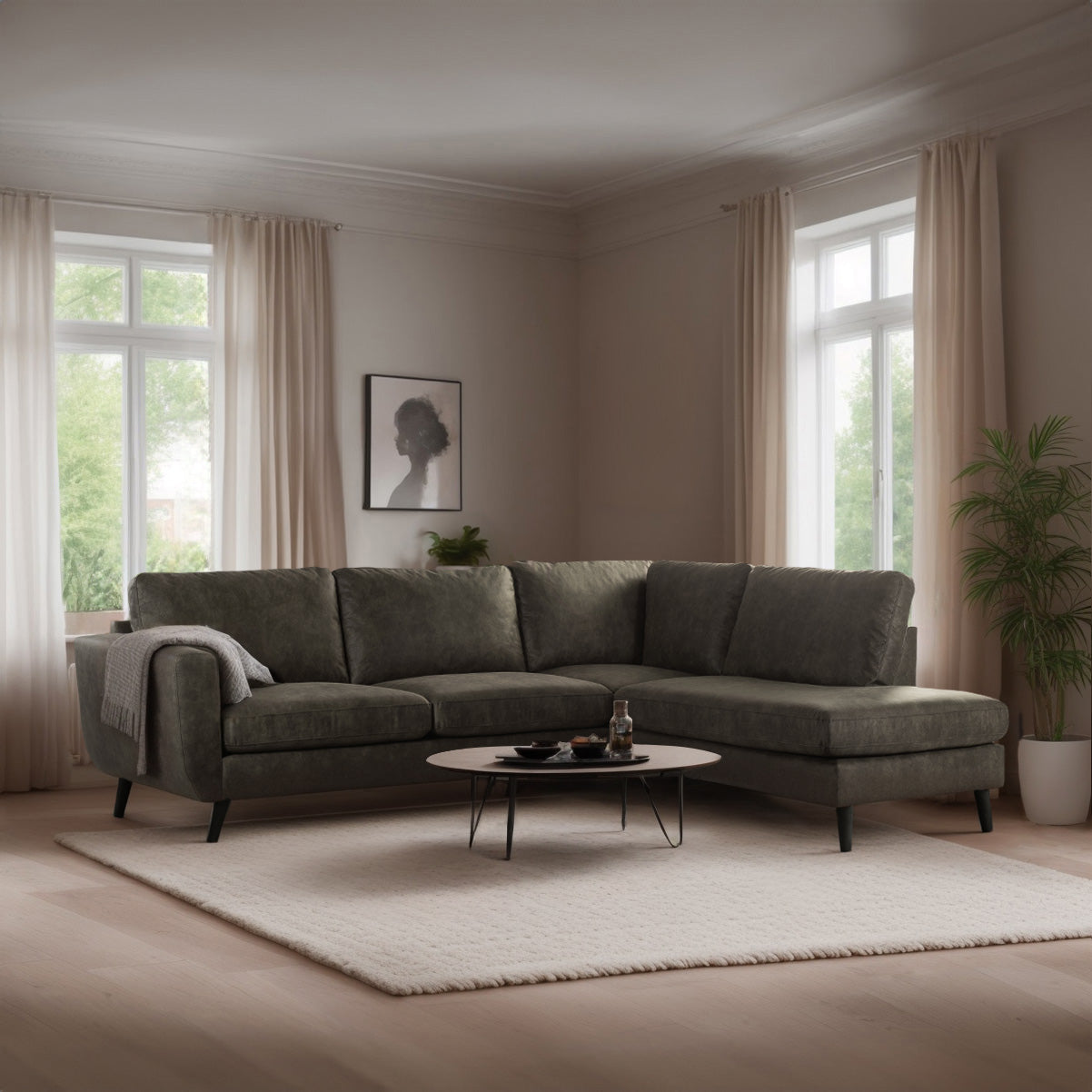 Hoekbank Yuma | Groen Yuma