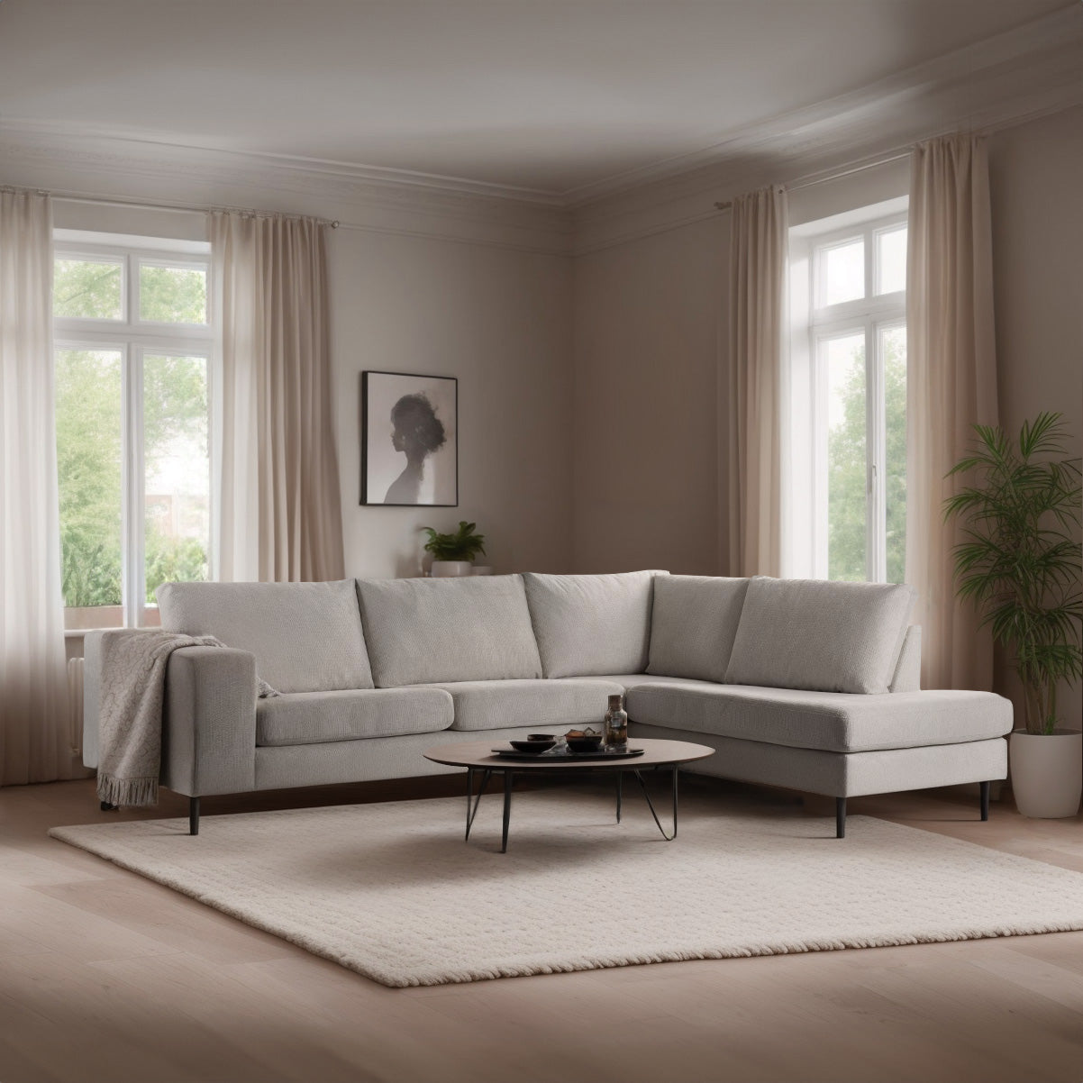 Hoekbank Evi | Beige Lord