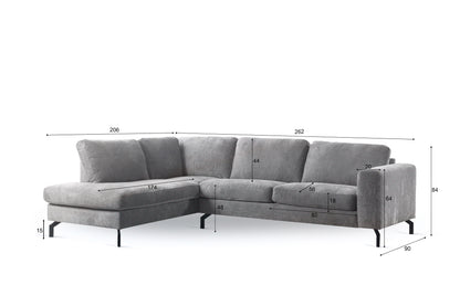 Hoekbank Perfect | Grijs Harmony