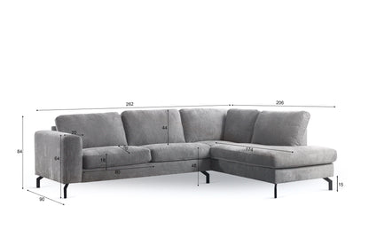 Hoekbank Perfect | Grijs Harmony