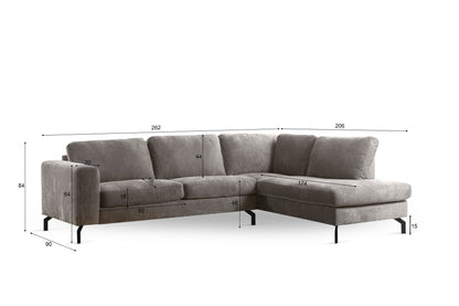 Hoekbank Perfect | Champagne Harmony