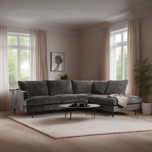 Hoekbank Soof | Antraciet Haga