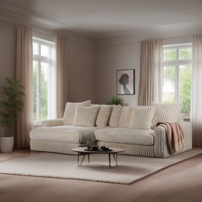 Hoekbank Ostrava | Beige Vito | Longchair L+R